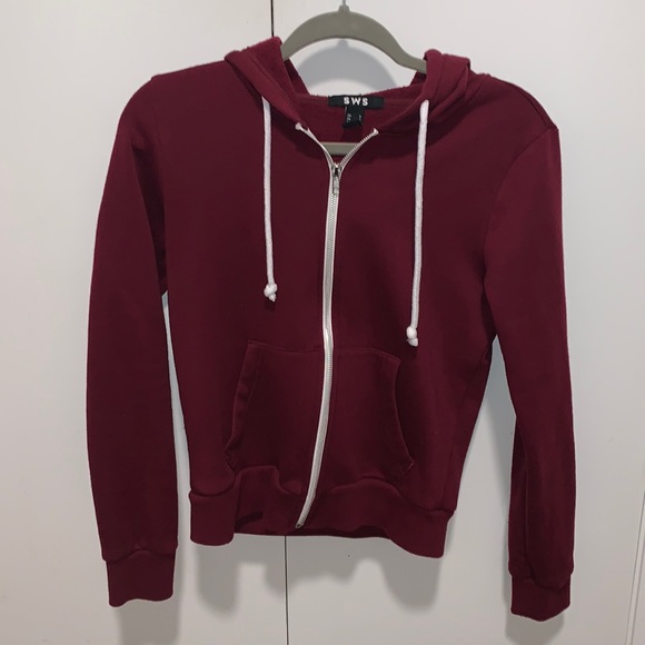 Urban Sweaters 35 Burgundy Zipup Hoodie Poshmark